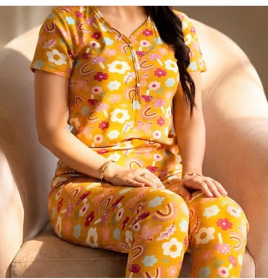ست تیشرت و شلوار زنانه کبریتی